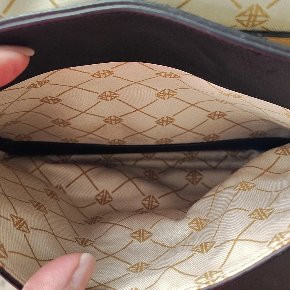 Antonio Melani Black Leather Purse Top Handle Flap Over